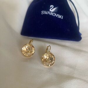 Swarovski Golden Bella Earrings 10mm